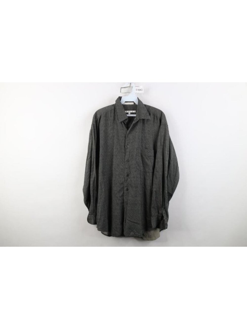Vintage 90s Streetwear Mens Medium Faded Rayon Gabardine Checkered Button Shirt